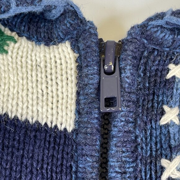 Vintage Heirloom Collectibles HOLIDAY SNOWMAN Sweater Size L Zip Cardigan Frosty - Picture 14 of 14